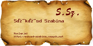 Sükösd Szabina névjegykártya