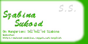 szabina sukosd business card